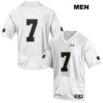 Notre Dame Fighting Irish Men's Derrik Allen #7 White Under Armour No Name Authentic Stitched College NCAA Football Jersey VWG3499DX